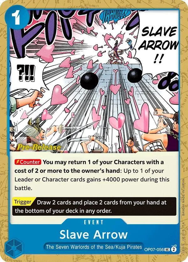 500 Years in the Future 영어판 Slave Arrow OP07-056 · 세트 출시 행사 카드 앞면