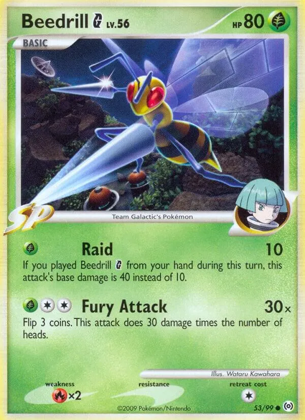 Platinum—Arceus 英語版 Beedrill G 53 カード表面