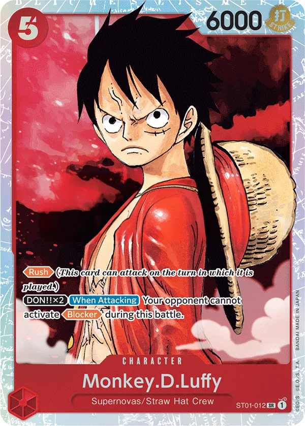Straw Hat Crew 英語版 Monkey.D.Luffy ST01-012 カード表面