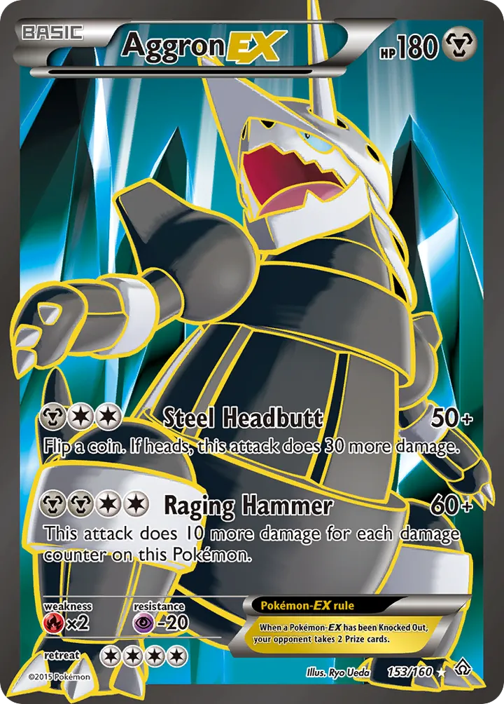 XY—Primal Clash 英語版 Aggron-EX 153 カード表面