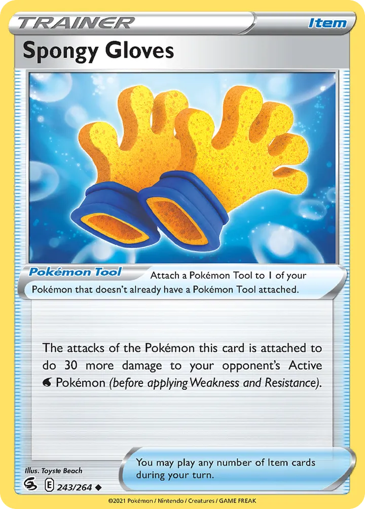 Sword & Shield—Fusion Strike 영어판 Spongy Gloves 243 카드 앞면