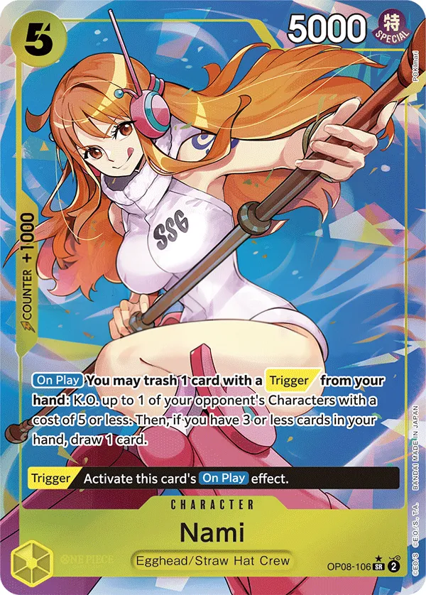 Front of Nami OP08-106 · Parallel, Two Legends English