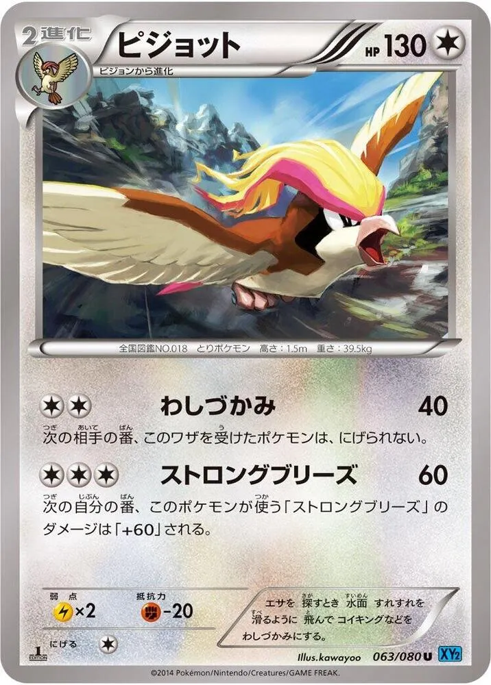 Front of Pidgeot 63, ワイルドブレイズ Japanese