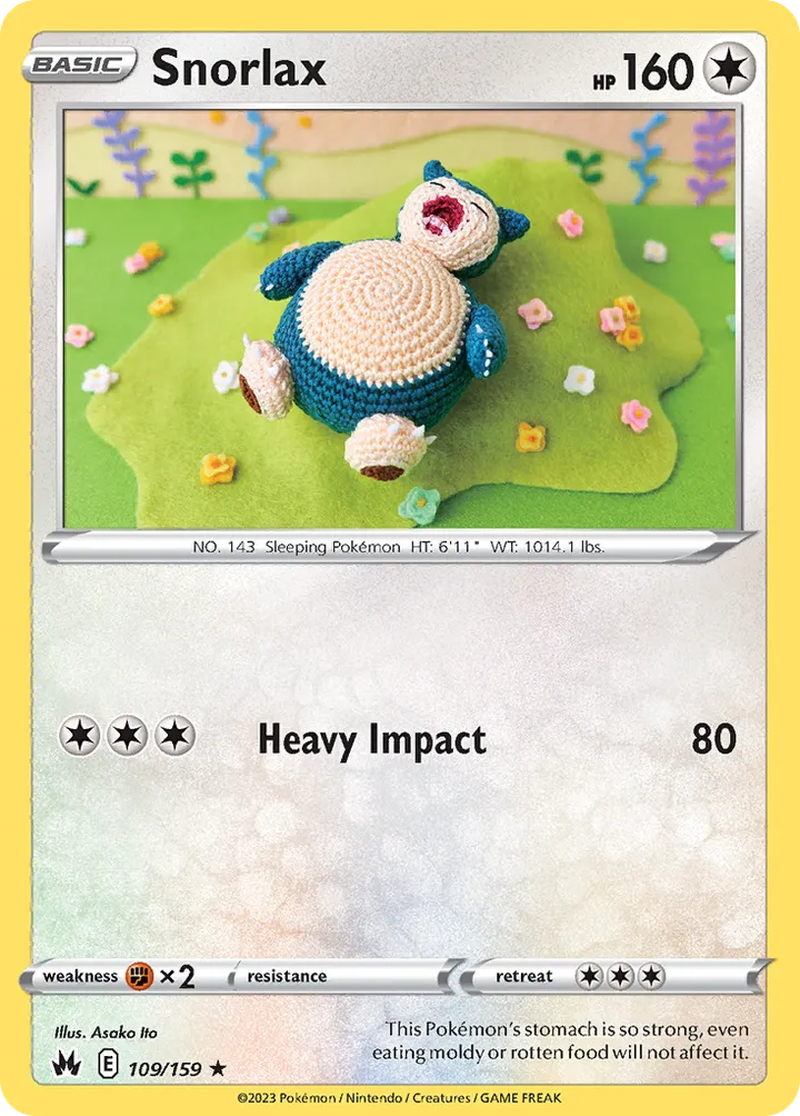 Crown Zenith 영어판 Snorlax 109 카드 앞면