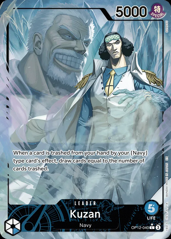 Legacy of the Master 영어판 Kuzan OP12-040 · 패럴렐 카드 앞면