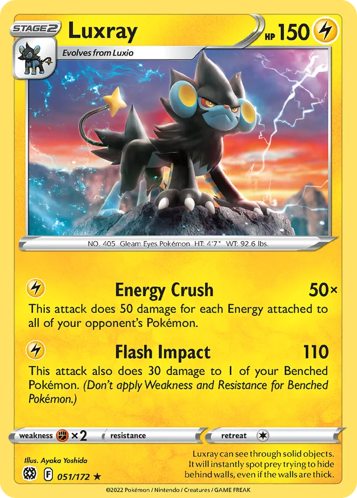 Sword & Shield—Brilliant Stars 영어판 Luxray 51 카드 앞면