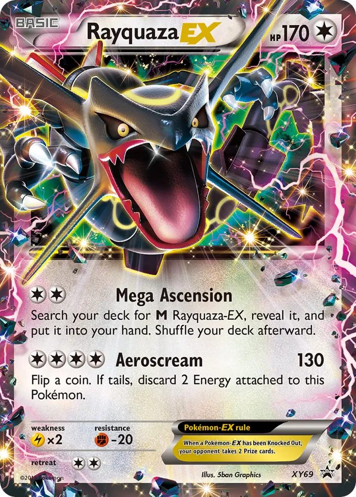 XY Black Star Promos 英語版 Rayquaza-EX XY69 カード表面