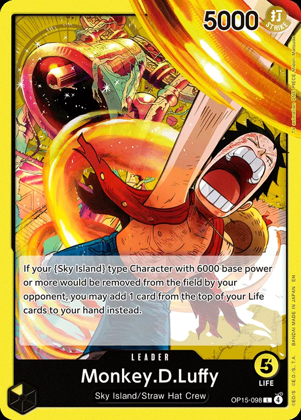 Adventure on Kami's Island 英語版 Monkey.D.Luffy OP15-098 カード表面
