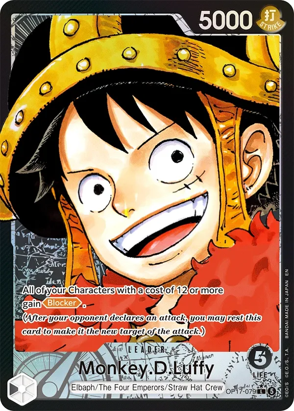 The World's Strongest Warriors 영어판 Monkey.D.Luffy OP17-079 · 패럴렐 카드 앞면