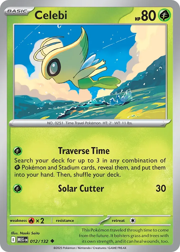 Mega Evolution 英語版 Celebi 12 カード表面