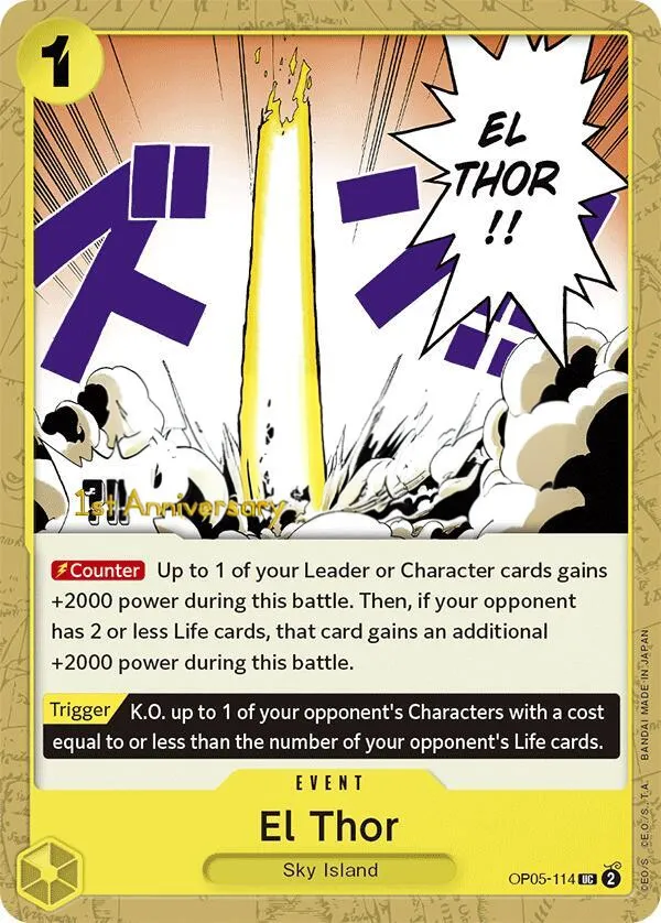 Awakening of the New Era 英語版 El Thor OP05-114 · 記念大会 カード表面