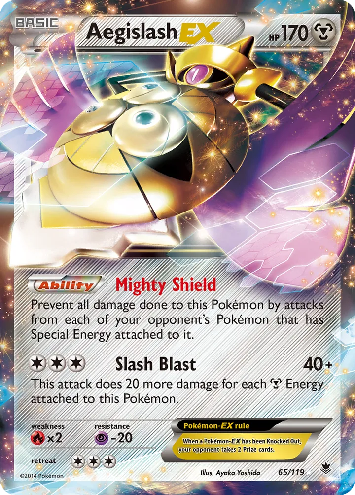 XY—Phantom Forces 英語版 Aegislash-EX 65 カード表面