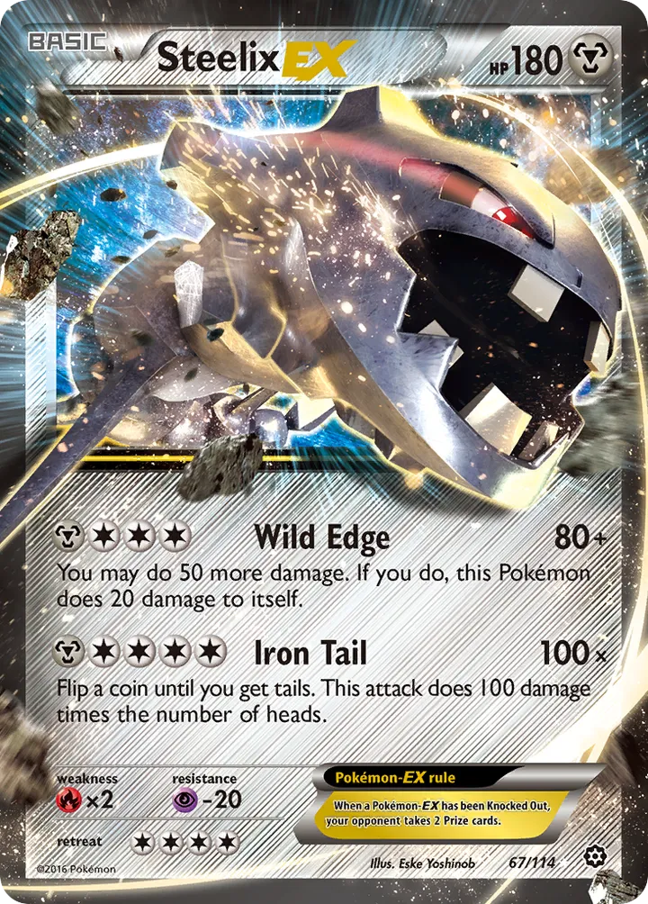XY—Steam Siege 英語版 Steelix-EX 67 カード表面
