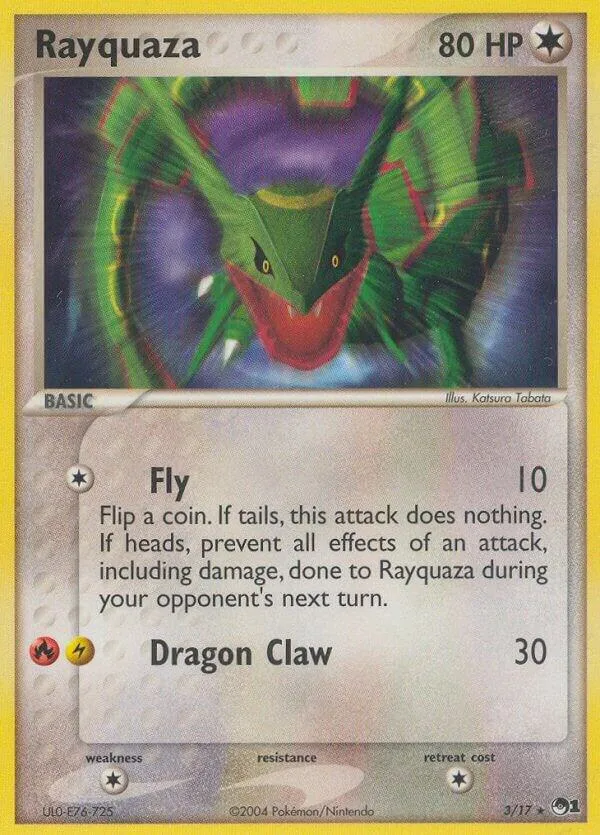 POP Series 1 영어판 Rayquaza 3 카드 앞면