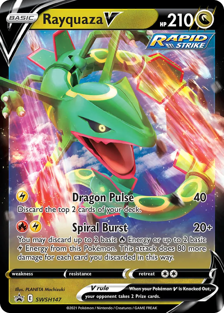 SWSH Black Star Promos 영어판 Rayquaza V SWSH147 카드 앞면