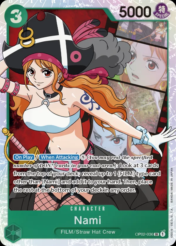Front of Nami OP02-036, Paramount War English