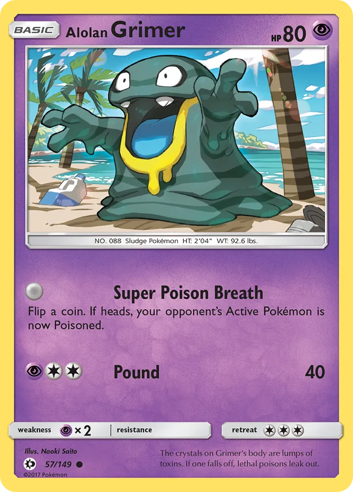 Sun & Moon 英語版 Alolan Grimer 57 カード表面