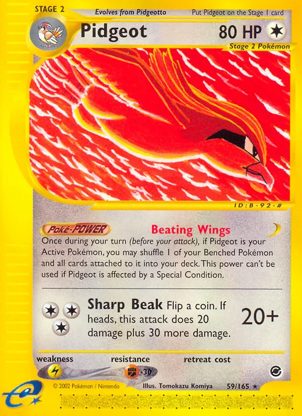 Expedition Base Set 영어판 Pidgeot 59 카드 앞면