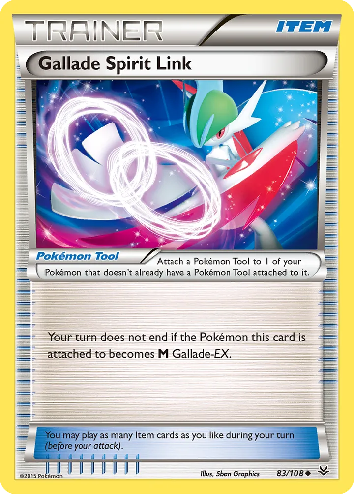 XY—Roaring Skies 영어판 Gallade Spirit Link 83 카드 앞면