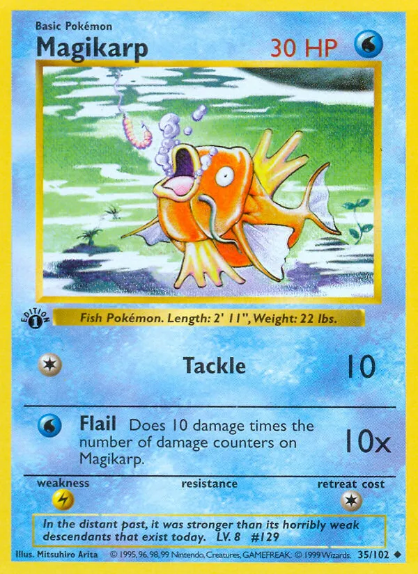 Base Set 英語版 Magikarp 35 カード表面