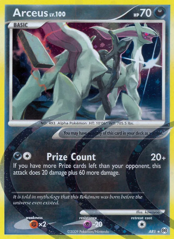 Platinum—Arceus 英語版 Arceus AR1 カード表面
