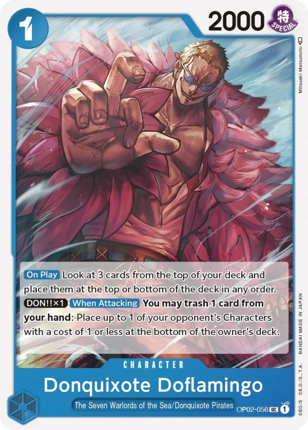 Paramount War 영어판 Donquixote Doflamingo OP02-056 카드 앞면