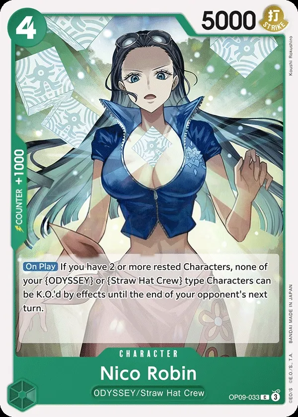Emperors in the New World 英語版 Nico Robin OP09-033 カード表面