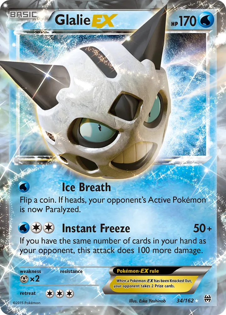 XY—BREAKthrough 英語版 Glalie-EX 34 カード表面