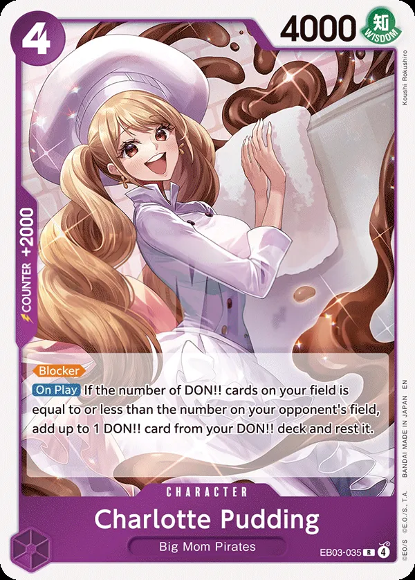 One Piece Heroines Edition 영어판 Charlotte Pudding EB03-035 카드 앞면