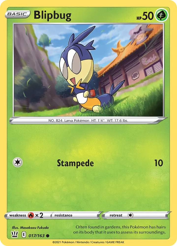 Front of Blipbug 17, Sword & Shield—Battle Styles English