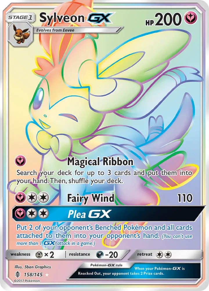 Sun & Moon—Guardians Rising 英語版 Sylveon-GX 158 カード表面