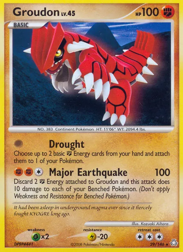 Diamond & Pearl—Legends Awakened 英語版 Groudon 29 カード表面