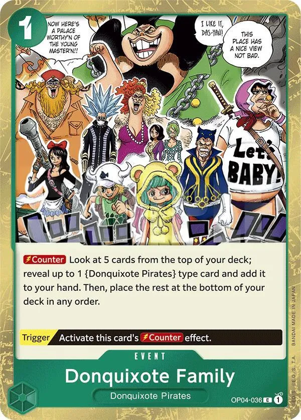 Kingdoms of Intrigue 英語版 Donquixote Family OP04-036 · 再録 · ジョリーロジャー カード表面