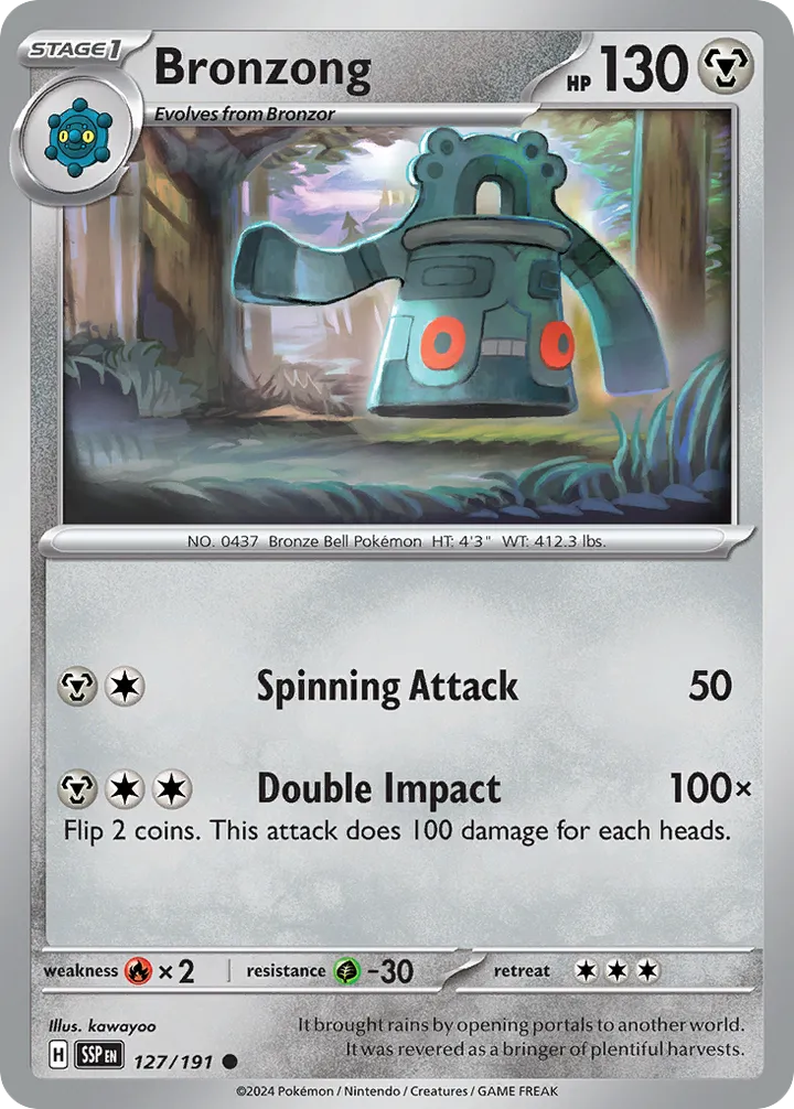 Scarlet & Violet—Surging Sparks 英語版 Bronzong 127 カード表面