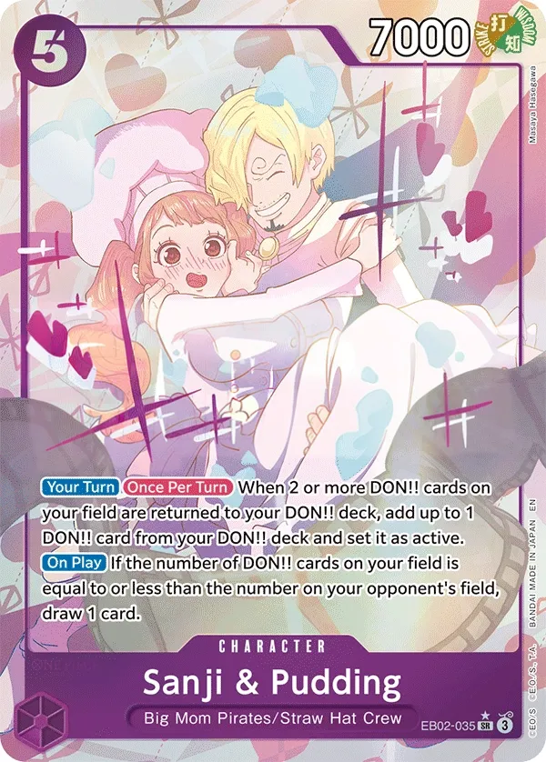 Anime 25th Collection 영어판 Sanji & Pudding EB02-035 · 패럴렐 카드 앞면
