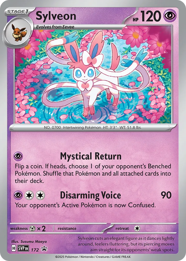 SVP Black Star Promos 영어판 Sylveon 172 카드 앞면