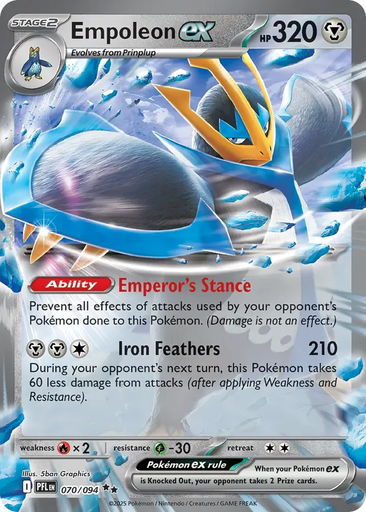 Mega Evolution—Phantasmal Flames 英語版 Empoleon ex 70 カード表面