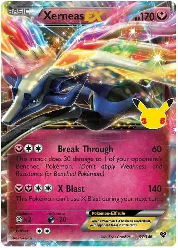Celebrations 英語版 Xerneas EX 97-146 カード表面