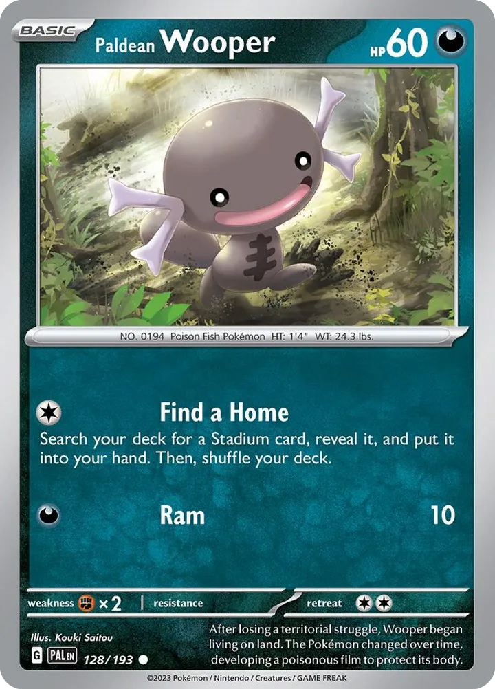Scarlet & Violet—Paldea Evolved 영어판 Paldean Wooper 128 카드 앞면
