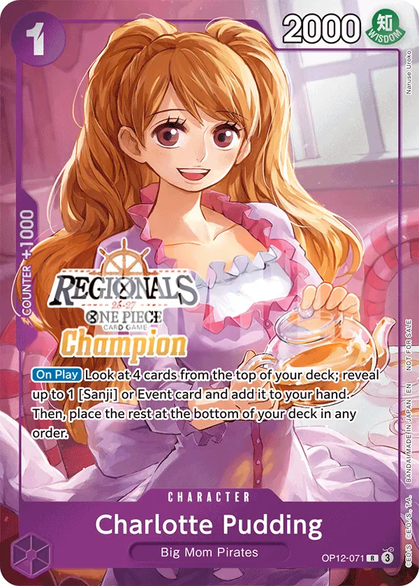 Legacy of the Master 英語版 Charlotte Pudding OP12-071 · リージョナル チャンピオン カード表面