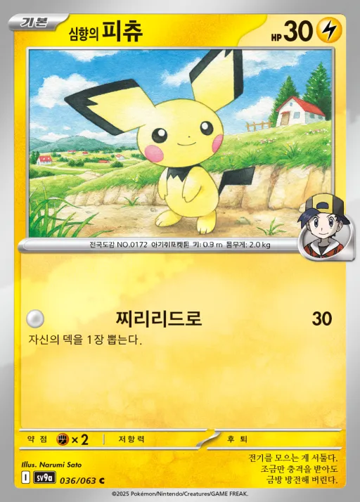 Front of 심향의 피츄 36, 열풍의 아레나 Korean