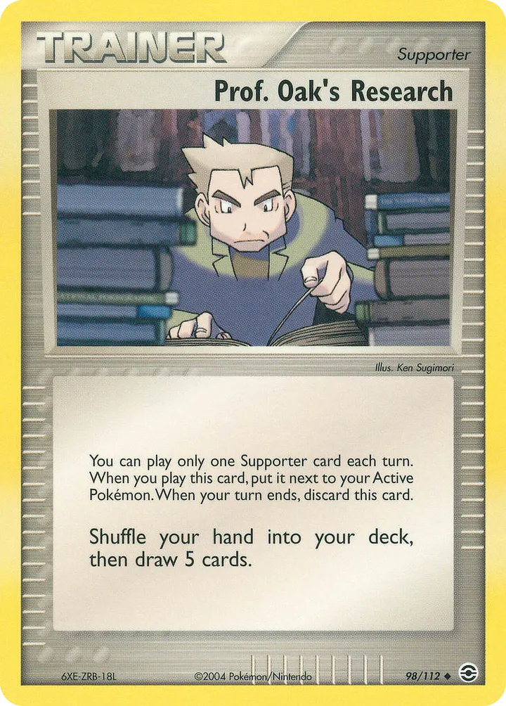 EX FireRed & LeafGreen 영어판 Prof. Oak's Research 98 카드 앞면