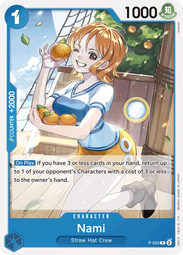 Promotion Cards 영어판 Nami P-053 · 재록 카드 앞면