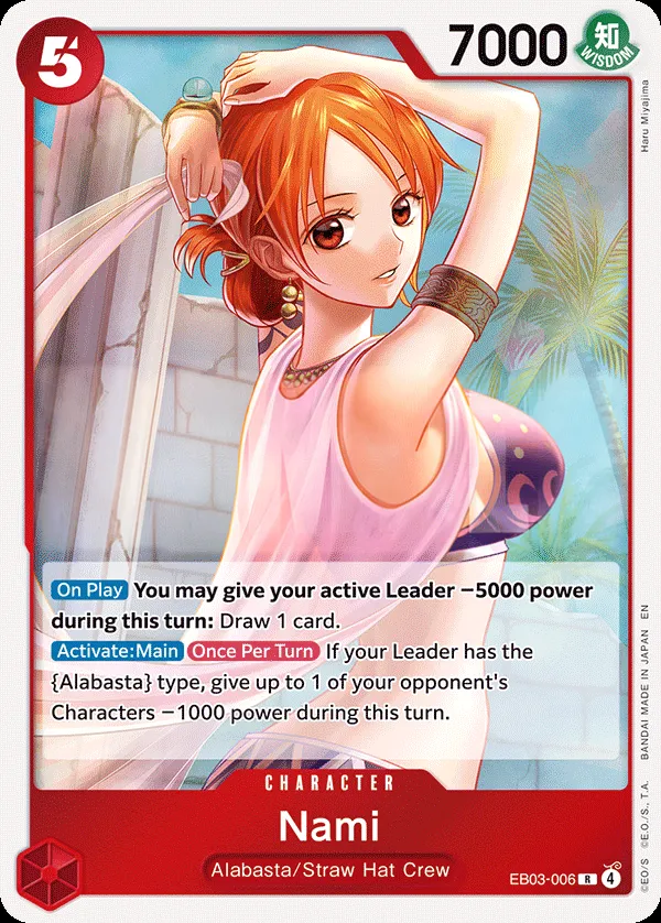 One Piece Heroines Edition 英語版 Nami EB03-006 カード表面