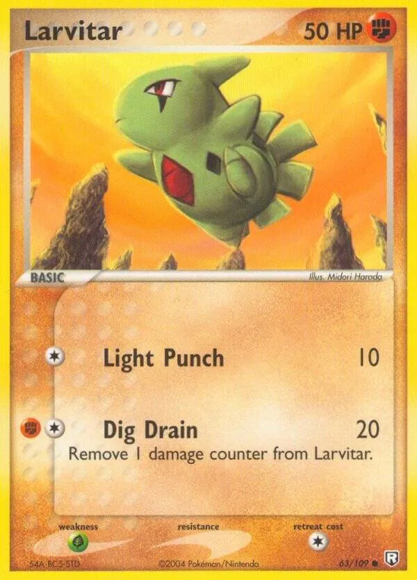 EX Team Rocket Returns 영어판 Larvitar 63 카드 앞면