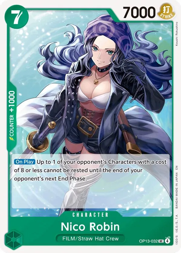 Carrying on His Will 영어판 Nico Robin OP13-032 카드 앞면