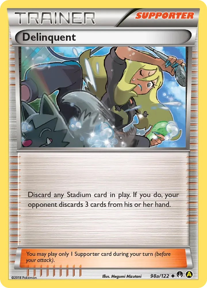 XY—BREAKpoint 英語版 Delinquent 98a カード表面