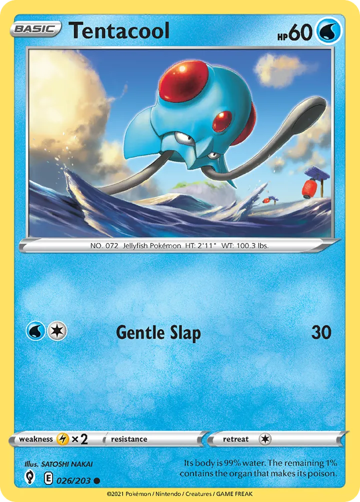 Sword & Shield—Evolving Skies 영어판 Tentacool 26 카드 앞면