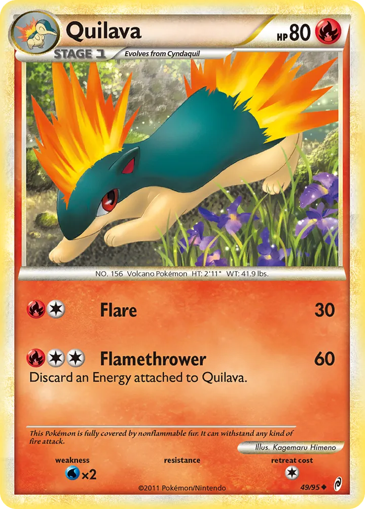 Pokémon TCG: Call of Legends 英語版 Quilava 49 カード表面