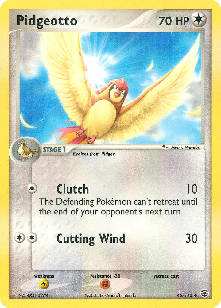 EX FireRed & LeafGreen 英語版 Pidgeotto 45 カード表面